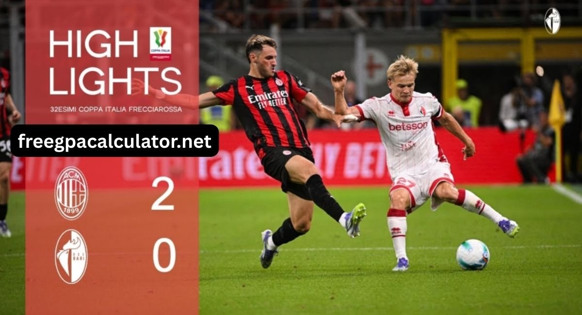 AC Milan vs SSC Bari Timeline